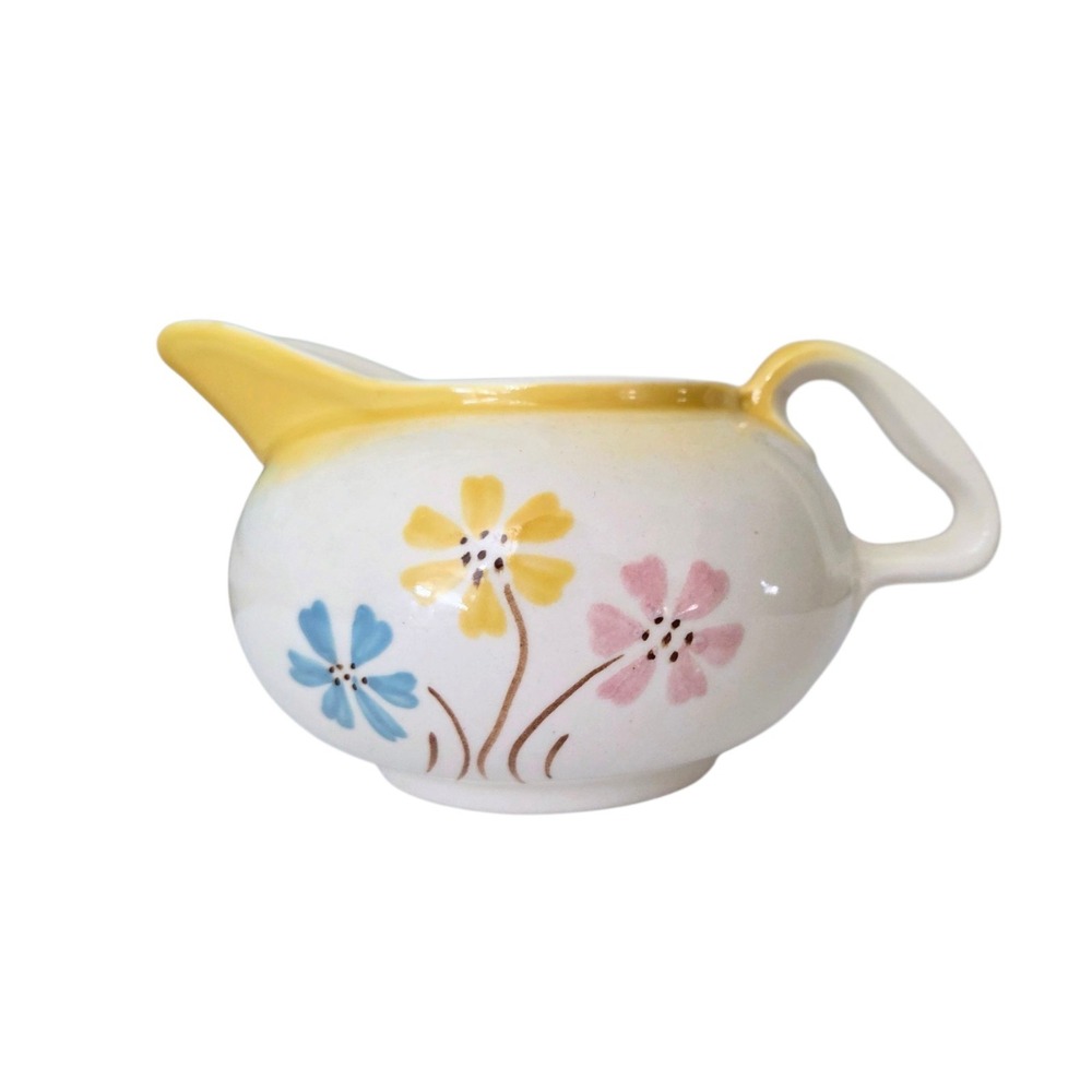 Vintage 1940's Hull Pottery Cinderella Bouquet Creamer Pitcher Floral Glazed